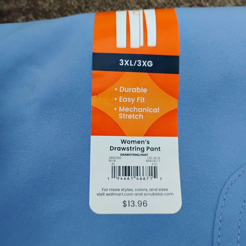 Scrubstar Women's Sky Blue Drawstring Pants